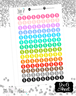 Dollar Sign Dots Stickers <Little Dots>