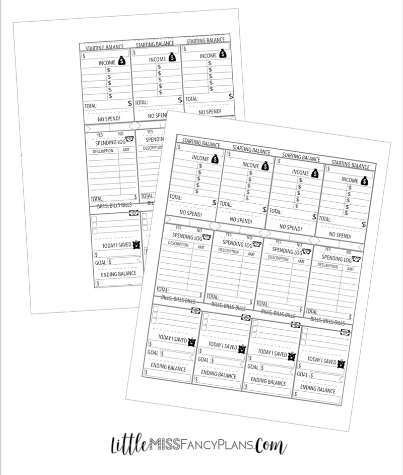 BUDGET - Template For Printing Inserts <Printables>  | BIG Size Happy Planner