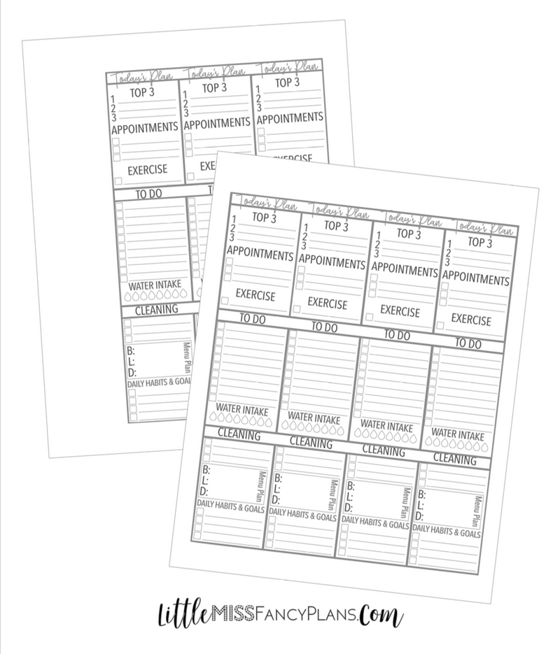 Template For Printing On Happy Planner Inserts with Top 3 <Printables>  |  BIG Size Happy Planner
