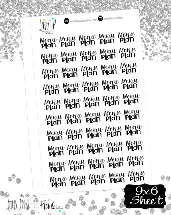 Menu Plan Stickers <Wording Stickers>