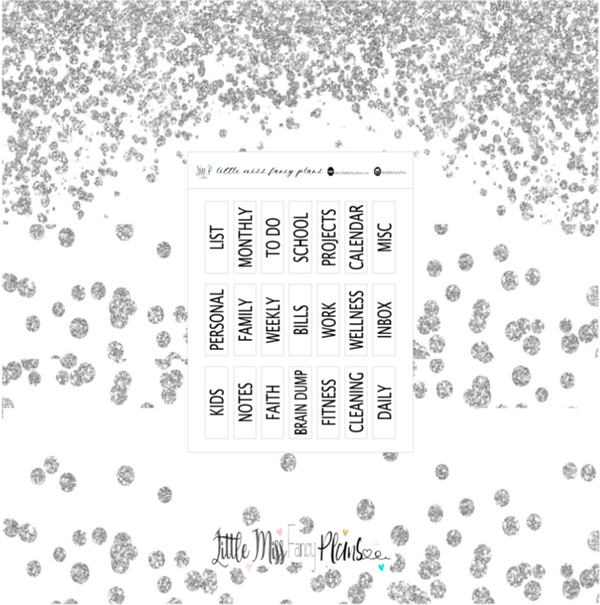 Simple Clear MINI and CLASSIC Divider Labels <Divider Labels>