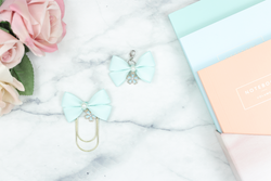 Fabric Bow Paper Clip - ADD COLOR TO NOTES OF ORDER