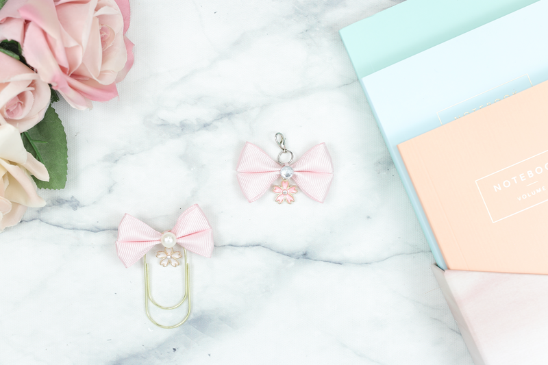 Fabric Bow Paper Clip - ADD COLOR TO NOTES OF ORDER