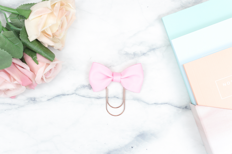 Hot Pink Single Bow Paper Paper Clip