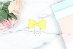Yellow Single Bow Paper Paper Clip