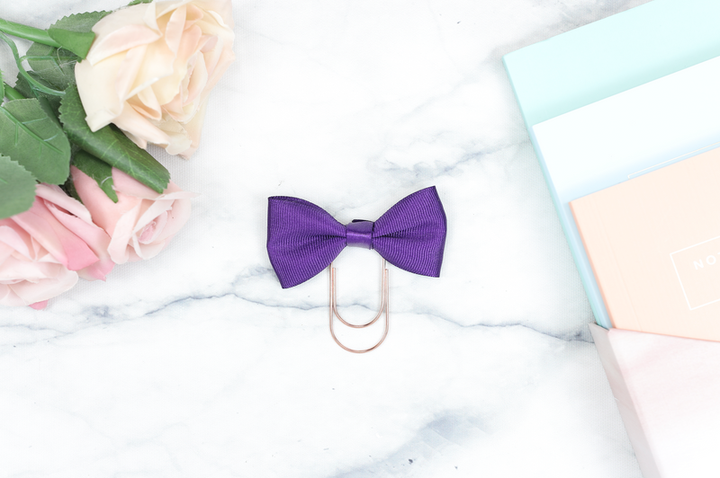 Purple Single Bow Paper Paper Clip