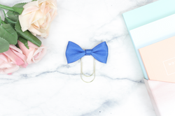 Royal Blue Single Bow Paper Paper Clip