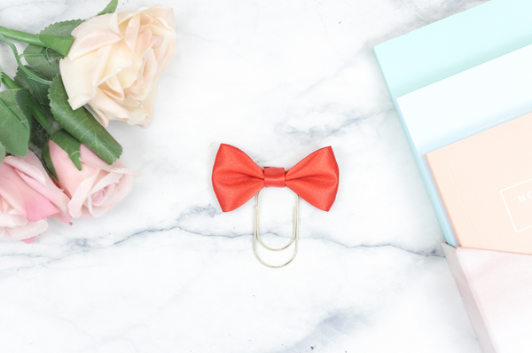 Red Single Bow Paper Paper Clip