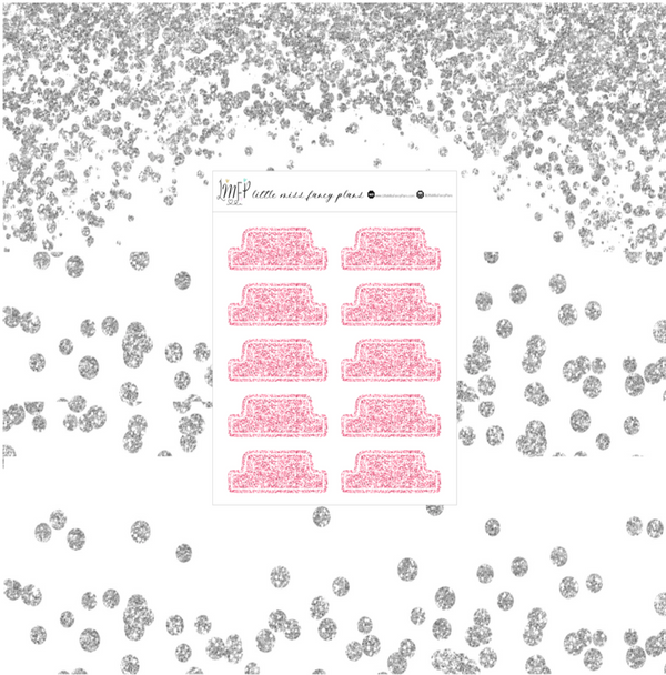 Blush Pink Glitter MICRO Tabs <Divider Tabs>