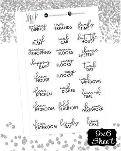 LARGE Household Script Wording Stickers <Wording>