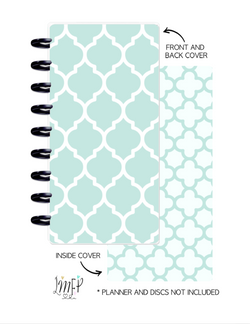 Half Sheet Cover Set of 2 <Double Sided Print> Moroccan Teal