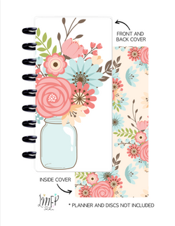 Half Sheet Cover Set of 2 <Double Sided Print> Mason Jar Florals