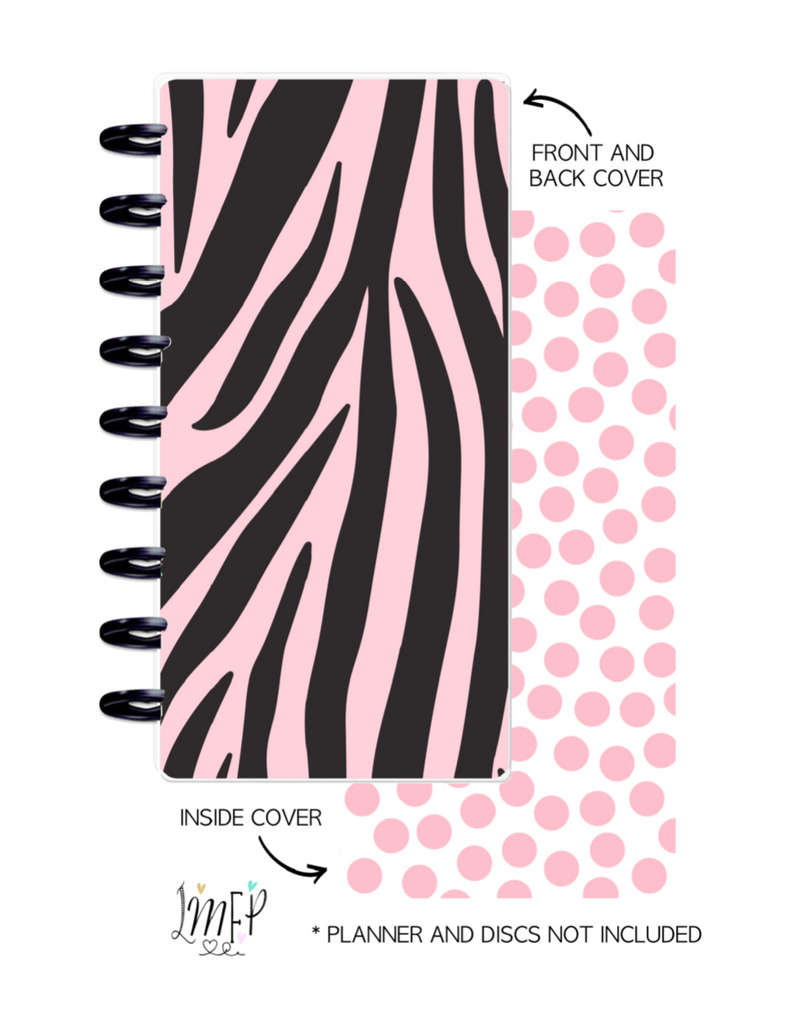 Half Sheet Cover Set of 2 <Double Sided Print> Zebra Print Pink