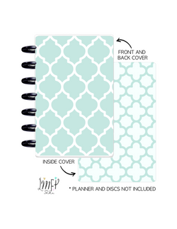 Mini Planner Cover Set of 2 <Double Sided Print> Moroccan Teal