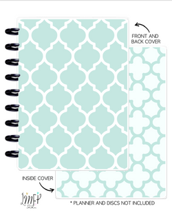 Classic Cover Set of 2 <Double Sided Print> Moroccan Teal