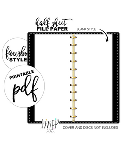 Blank Half Sheet Fill Paper Inserts <PRINTED AND SHIPPED>