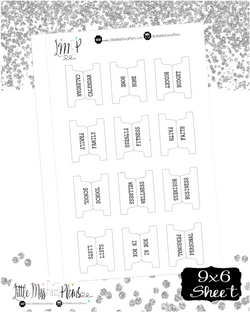 Fold Over Planner Subject Divider Tabs | TYPE FONT | LEGACY