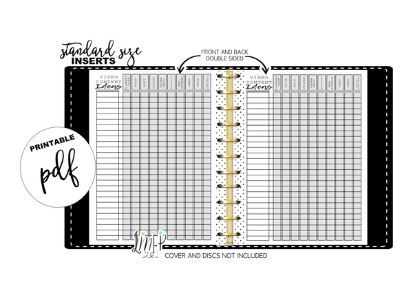 Youtube Video Content Ideas Planner Inserts <PRINTABLE PDF>