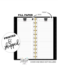 Laptop Lined Pretty In Pink Fill Paper Inserts <PRINTED AND SHIPPED>