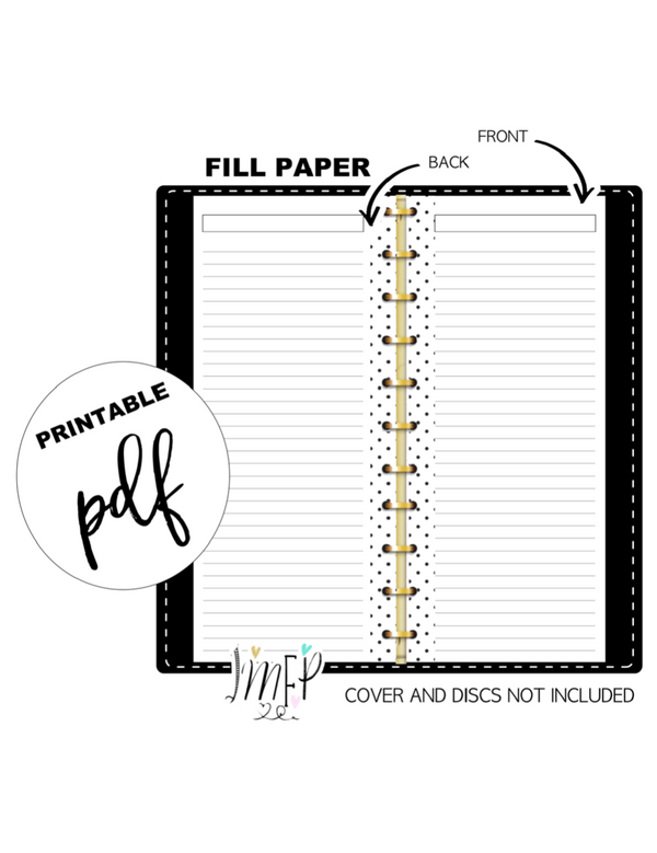 Lined With Top Box Fill Paper Inserts <PRINTABLE PDF>