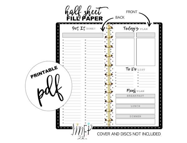 Todays Plans Fill Paper <PRINTABLE PDF> Skinny Mini