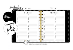 To Do List With Dots Standard Fill Paper Inserts <PRINTABLE PDF>