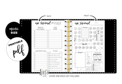 Monthly No Spend Tracker Fill Paper <PRINTABLE PDF> Mini Size