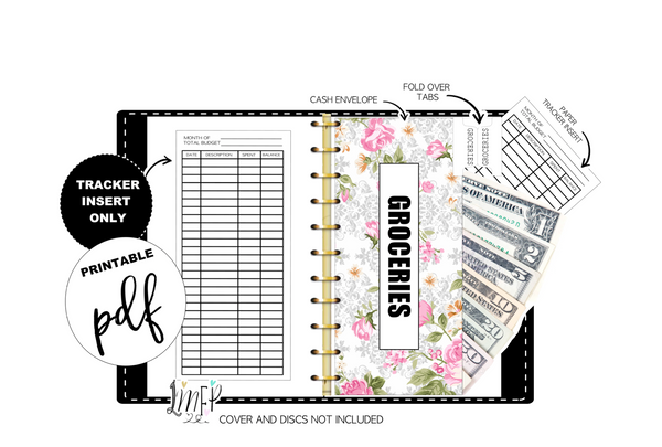 Budget Cash Envelope TRACKER INSERTS <PRINTABLE PDF>