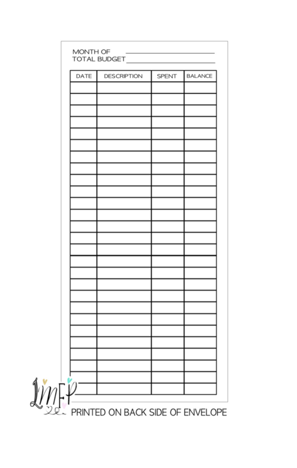 Budget Cash Envelopes <PRINTABLE PDF> Rainbow Dots and Lines