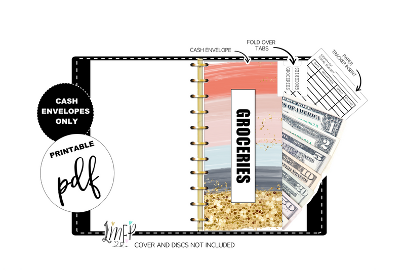 12 Budget Cash Envelopes Laminated <PRINTED AND SHIPPED> Planner Babe
