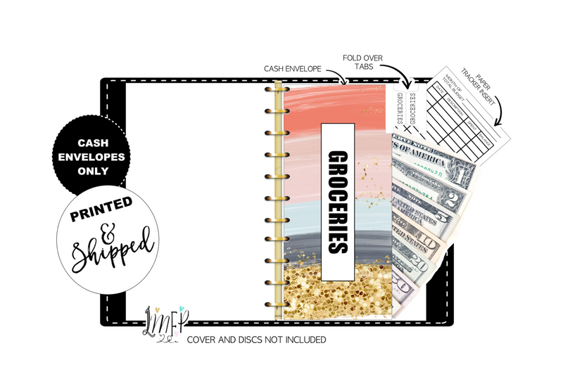 12 Budget Cash Envelopes Laminated <PRINTED AND SHIPPED> Planner Babe