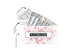 12 Budget Cash Envelopes Laminated <PRINTED AND SHIPPED> Pretty In Pink