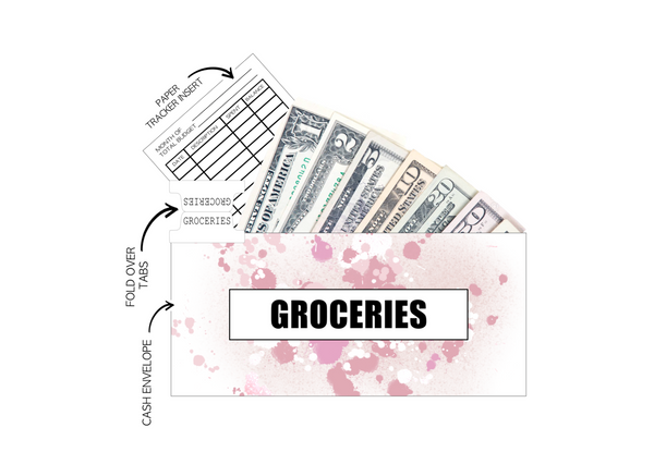 12 Budget Cash Envelopes Laminated <PRINTED AND SHIPPED> Pretty In Pink