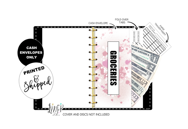 12 Budget Cash Envelopes Laminated <PRINTED AND SHIPPED> Pretty In Pink