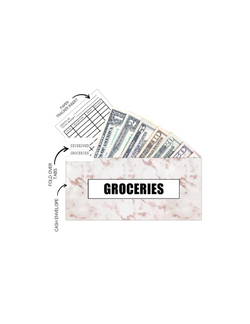 Budget Cash Envelopes <PRINTABLE PDF> Marble Dreams PEACH