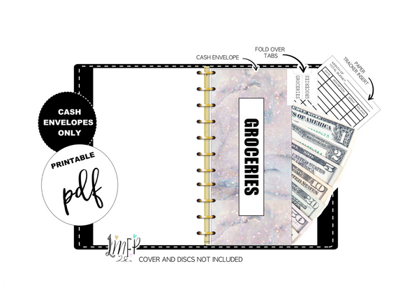 Budget Cash Envelopes <PRINTABLE PDF> Marble Dreams MULTI