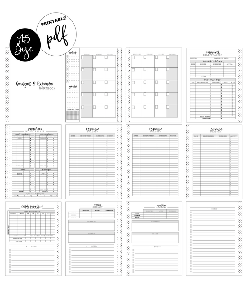 PRINTED A5 Budget Planner Inserts Uk Monthly Budget, Finance Organizer, A5  Finance Binder, LV Agenda GM Refill Junior Inserts 