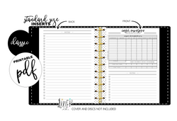 Cash Envelope Breakdown Standard Fill Paper Inserts <PRINTABLE PDF>