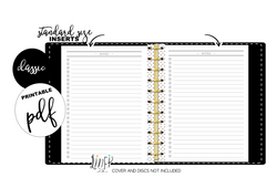 Notes Standard Fill Paper Inserts <PRINTABLE PDF>