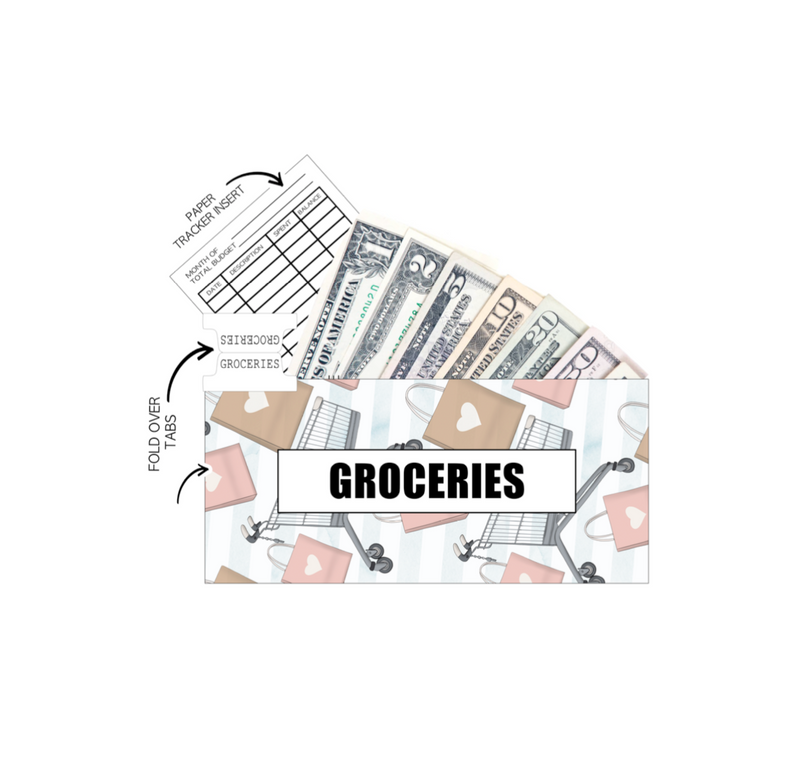 12 Budget Cash Envelopes Laminated <PRINTED AND SHIPPED> Shop Chic