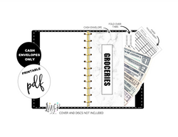 Budget Cash Envelopes <PRINTABLE PDF> Marble Dreams Black and White