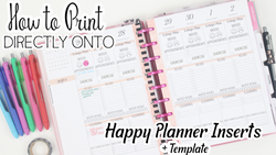 Template For Printing On Happy Planner Inserts with Mood Tracker <Printables>  | Classic Size Happy Planner