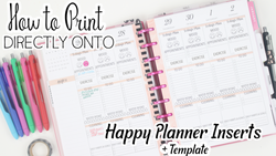 Template For Printing On Happy Planner Inserts with Top 3 <Printables>  | Classic Size Happy Planner