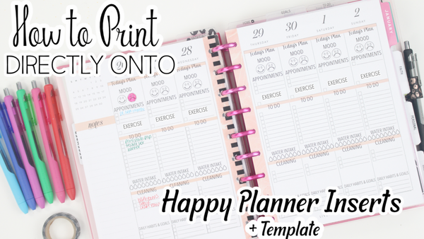 Template For Printing On Happy Planner Inserts with Top 3 <Printables>  | Classic Size Happy Planner
