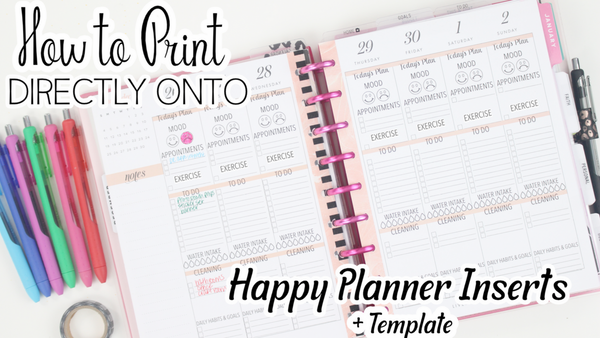 BUDGET - Template For Printing Inserts | Classic Size Happy Planner ...