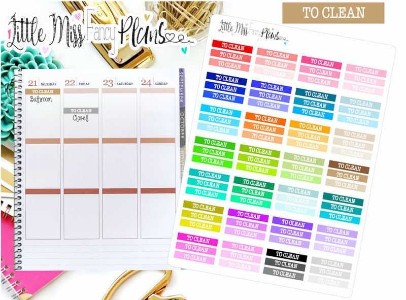 Colorful To Clean Stickers <Headers>