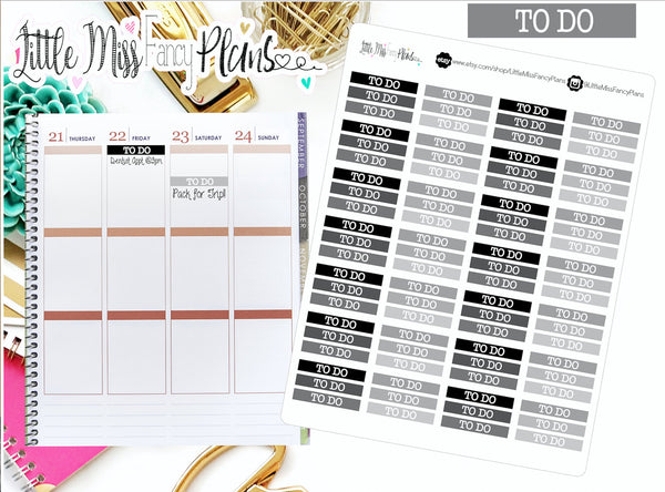 To Do Header Stickers-Neutral | Erin Condren, Happy Planner Stickers, Personal Planner