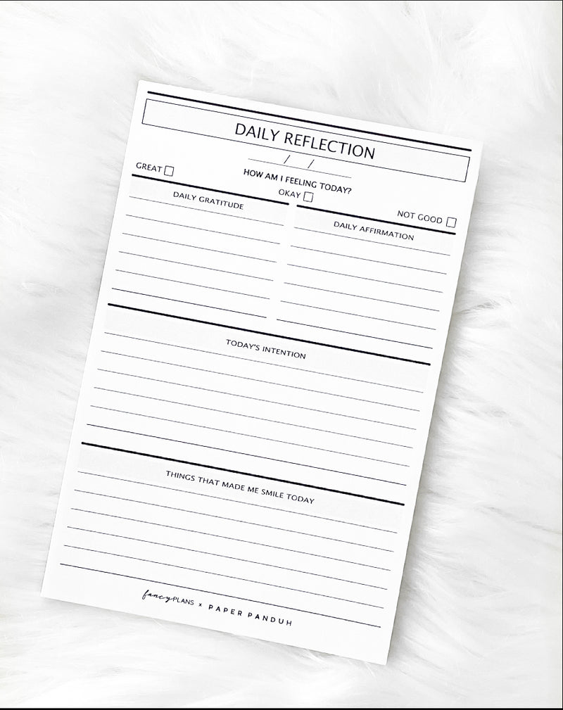 4 x 6 Notepad -  Daily Reflection | Fancy Plans Co. x Paper Panduh