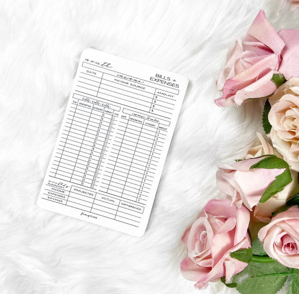 4 x 6 Notepad | Bill + Expense – Fancy Plans Co
