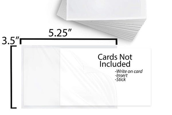 3 x 5 Adhesive Vinyl Pocket Index Card Size